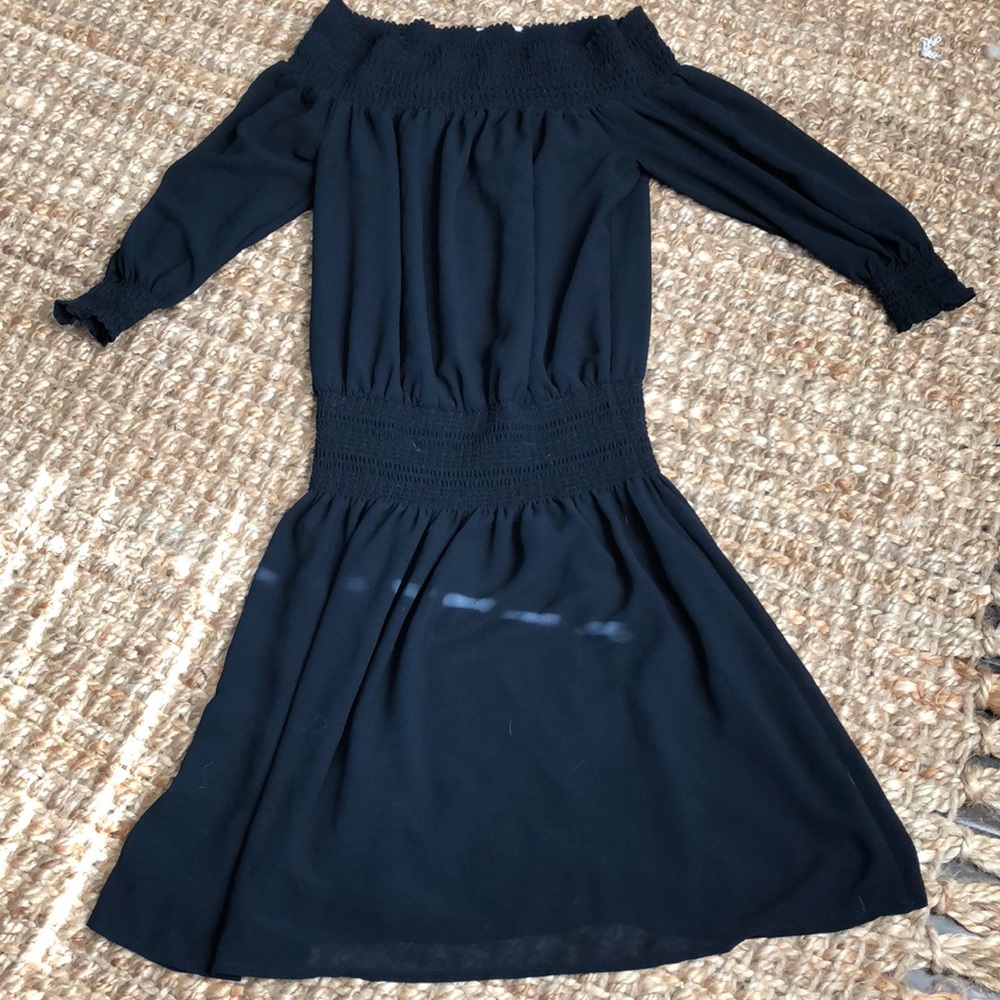 Navy Michael Kors strapless dress